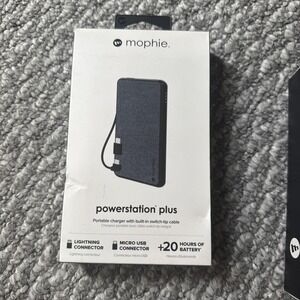 Mophie PowerStation Plus 6040mAh Charger with Built-in‎ Switch-Tip iPHONE Black